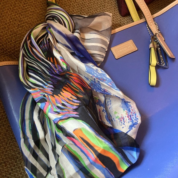 COACH PARK METRO LEATHER TOTE BLUE - Picture 7 of 7